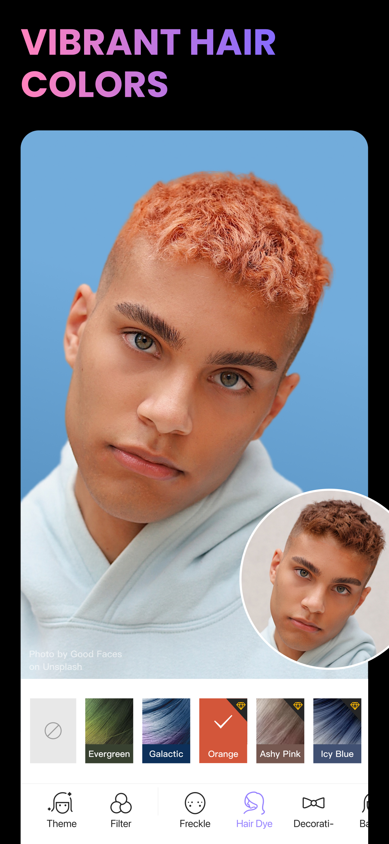 MakeupPlus-Hair Color Change